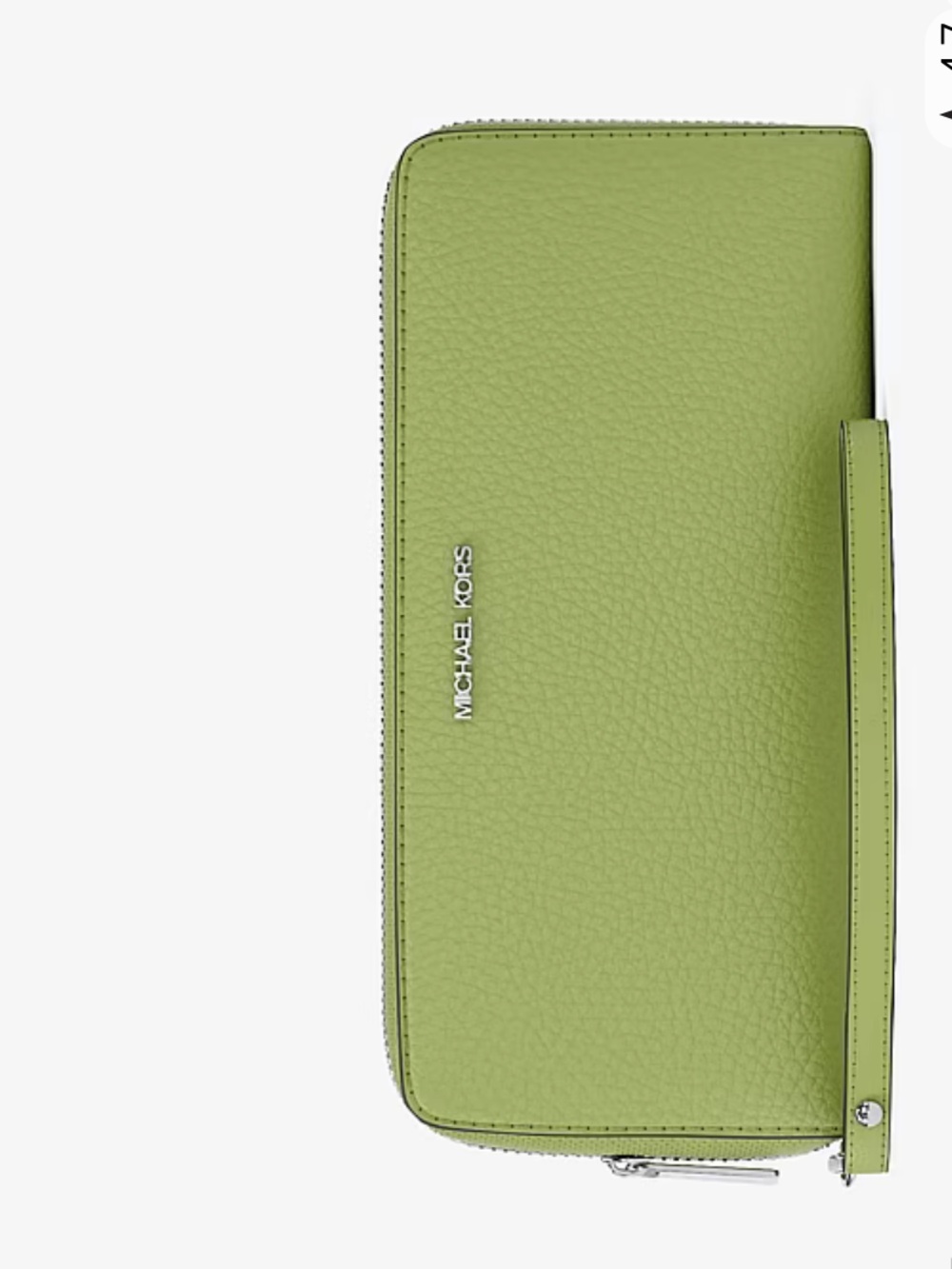 Michael Kors Lg Pebbled Leather Continental Wallet Wristlet Phone Holder 
NWT